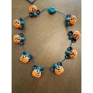 Disney Parks Halloween Mickey Mouse Pumpkin Light Up Necklace